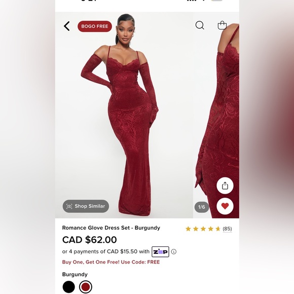 Fashion Nova Dresses & Skirts - Burgundy long  dress - fashion nova